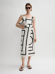 TOTEME | Monogram Jacquard Beach Towel in Ivory Tofu | The UNDONE