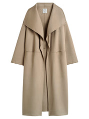 TOTEME | Signature Wool Cashmere Coat in Truffle | The UNDONE