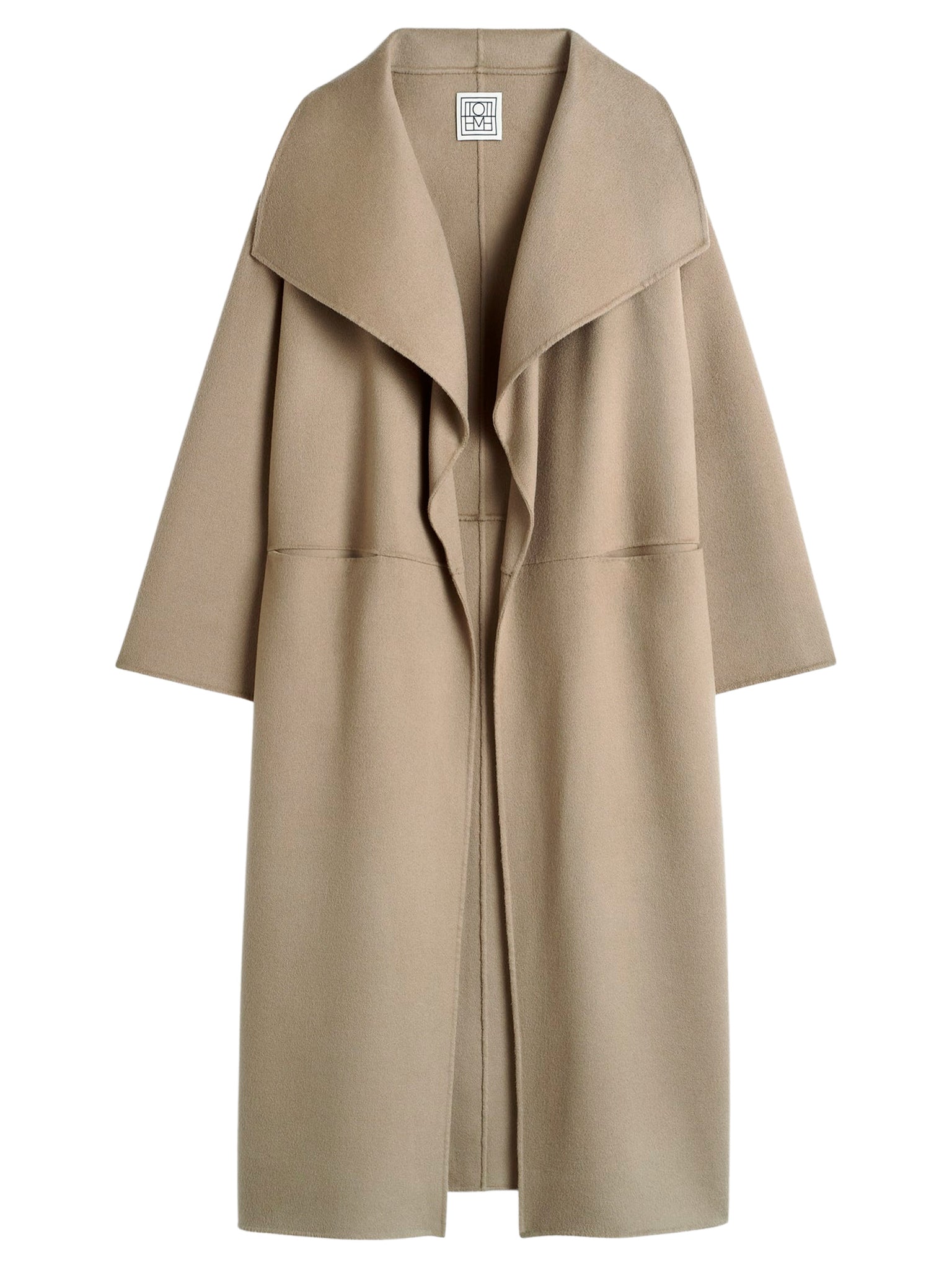 TOTEME Signature Wool Cashmere Coat in Truffle The UNDONE
