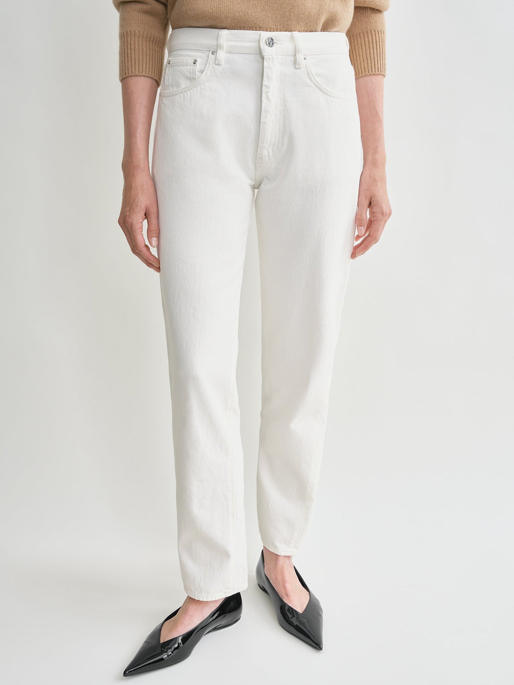 TOTEME | Twisted Seam Denim in Off White | The UNDONE