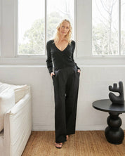 Matteau | Button Up Cardigan in Black | The UNDONE