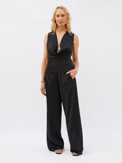 Wynn Hamlyn | Dianne Slip Top in Black | The UNDONE