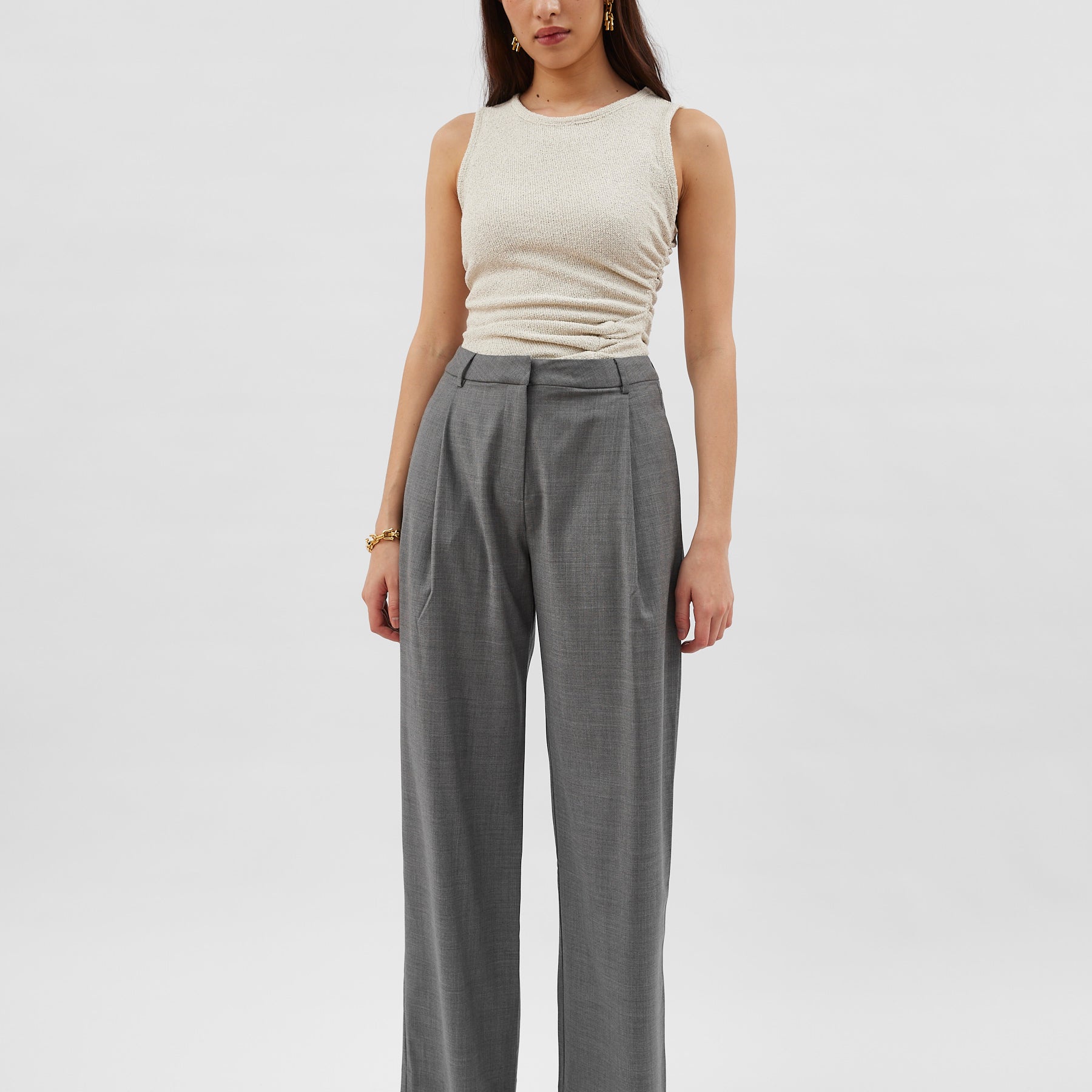 Wynn Hamlyn | Lana Trouser in Grey | The UNDONE