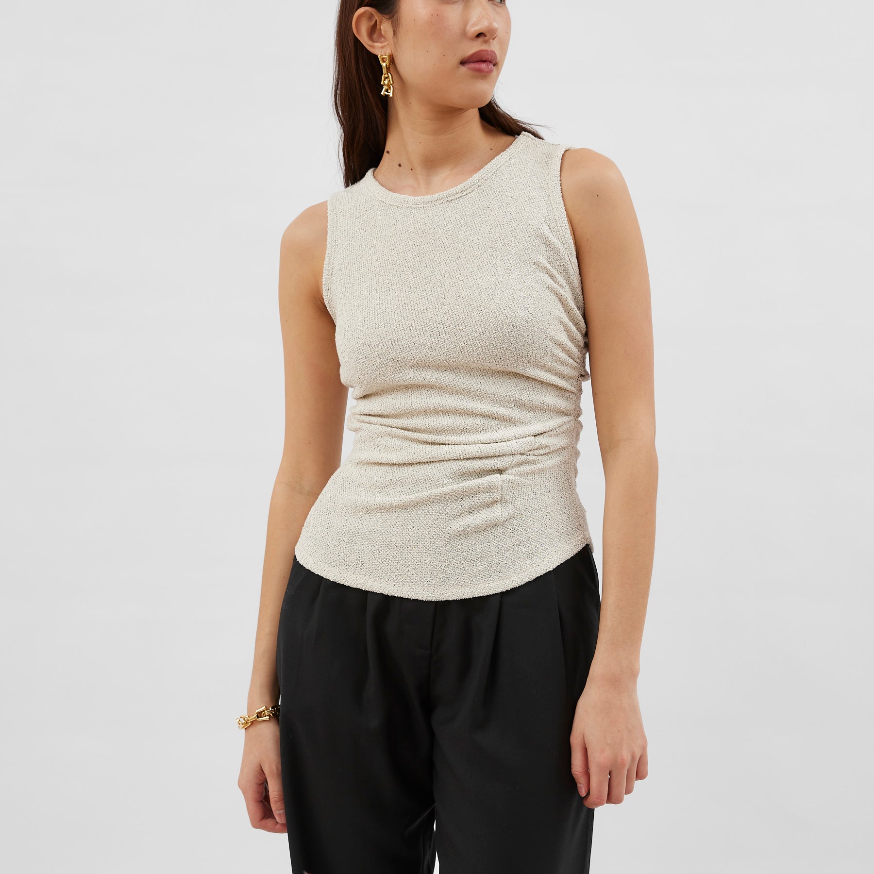 Wynn Hamlyn | Lily Tank in Ivory Marle | The UNDONE