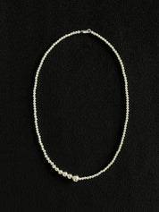Balade | Ronda Long Bead Necklace in 925 Sterling Silver | The UNDONE