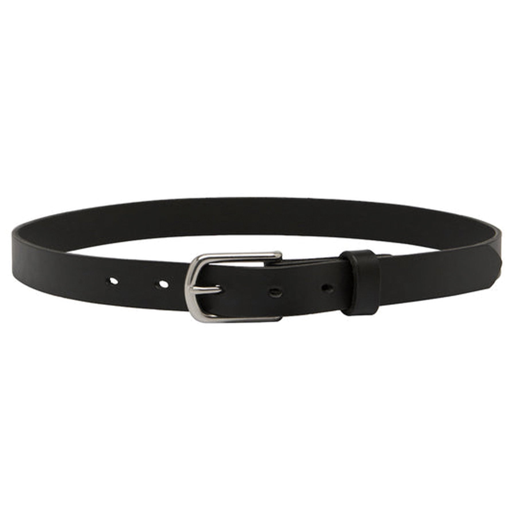 SAINT | Classic Leather Belt in Black and Silver | The UNDONE