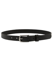 SAINT | Classic Leather Belt in Black and Silver | The UNDONE