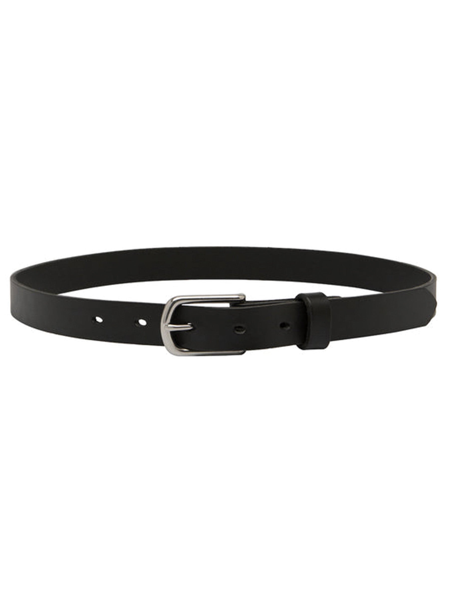 SAINT | Classic Leather Belt in Black and Silver | The UNDONE
