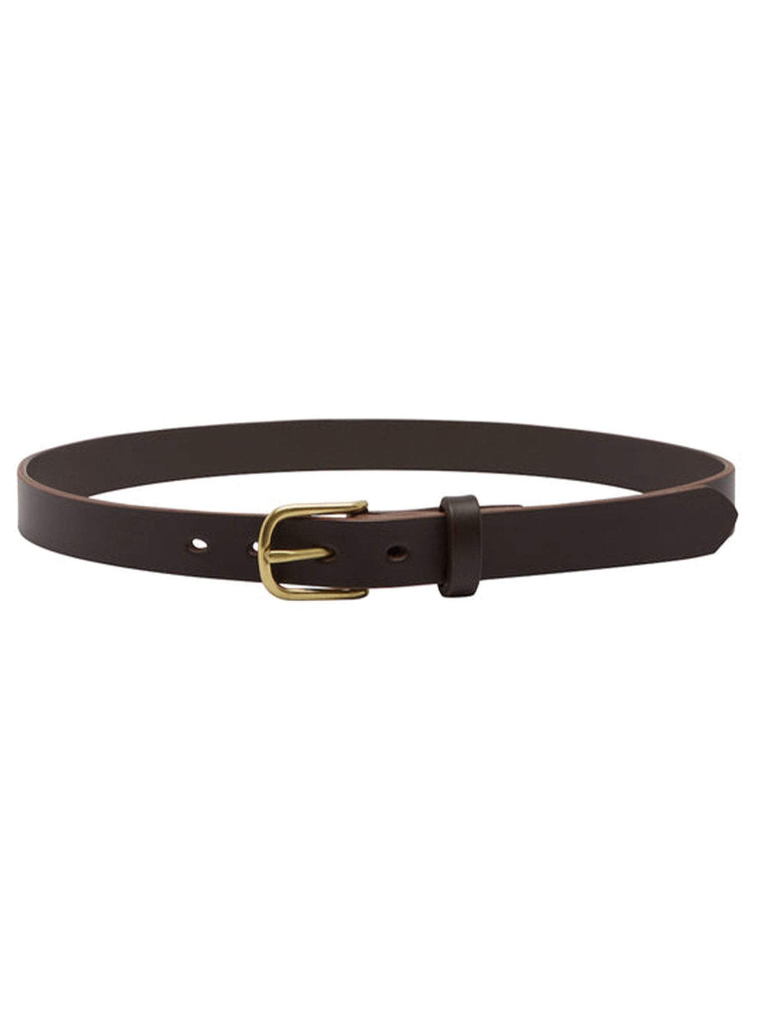 Saint Classic Leather Belt Espresso with Brass Buckle The UNDONE
