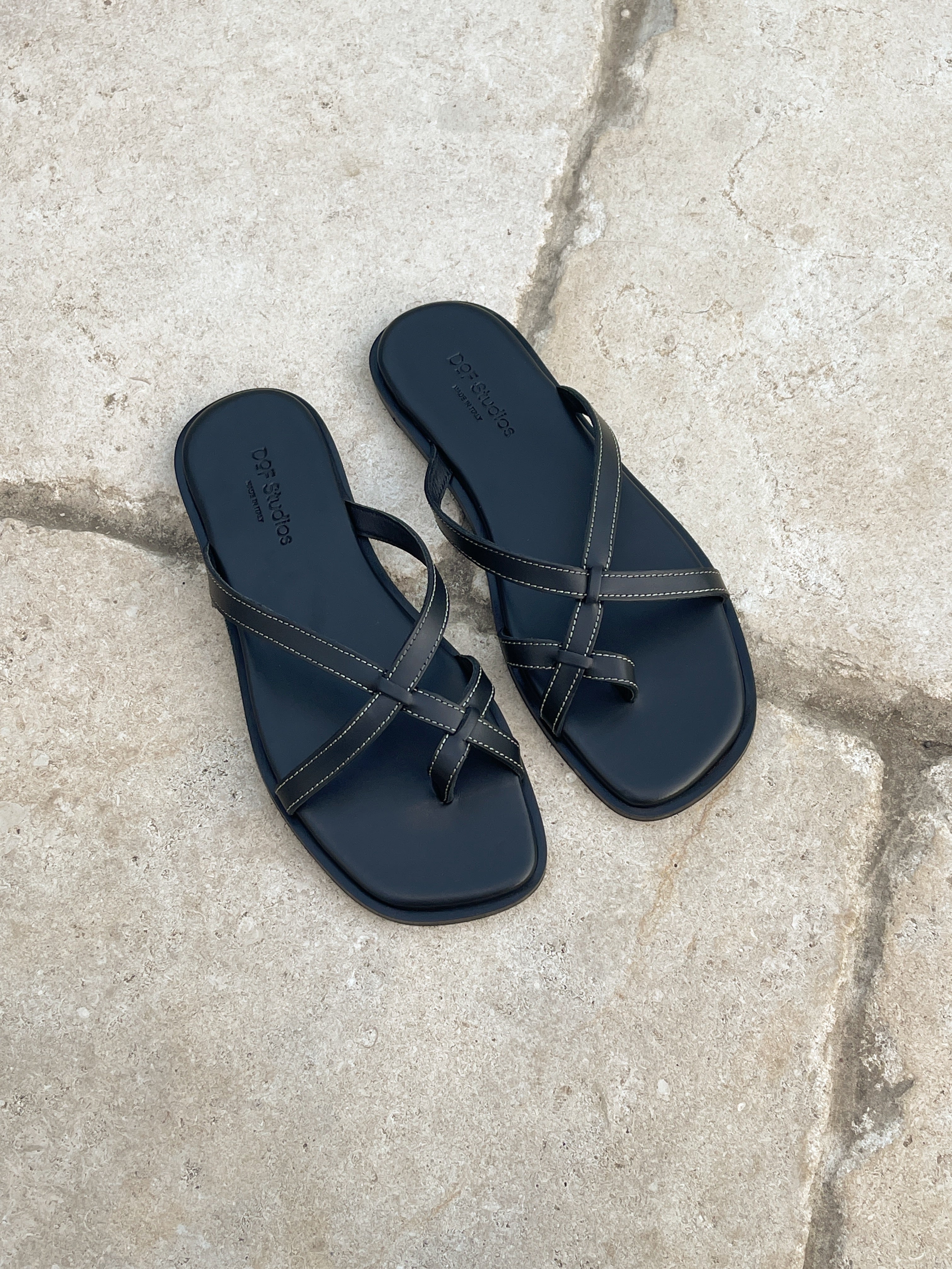 The_UNDONE_DOF_Selena_black_sandal_stitching.jpg