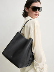 Toteme Medium belted grained-leather tote
