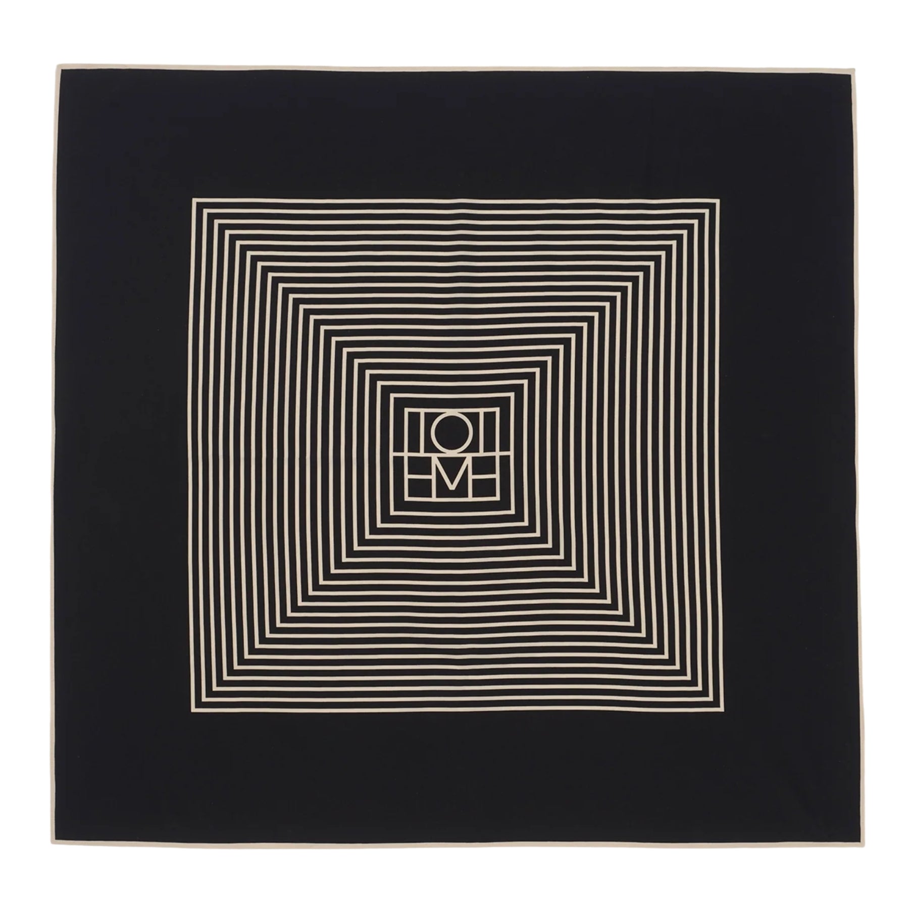 Toteme | Centered monogram silk scarf black