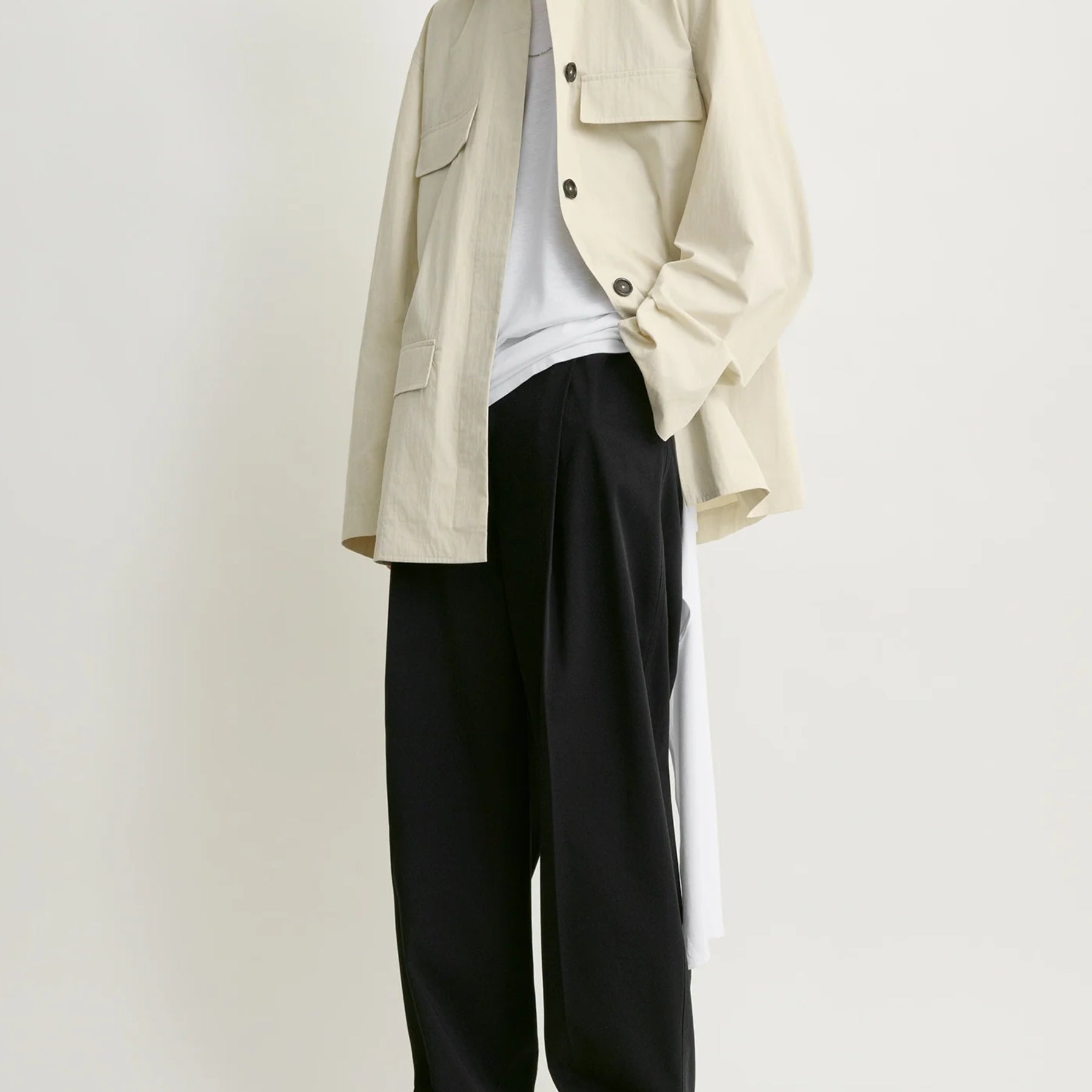 TOTEME | Collared drawstring jacket - oyster