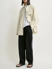 TOTEME | Collared drawstring jacket - oyster