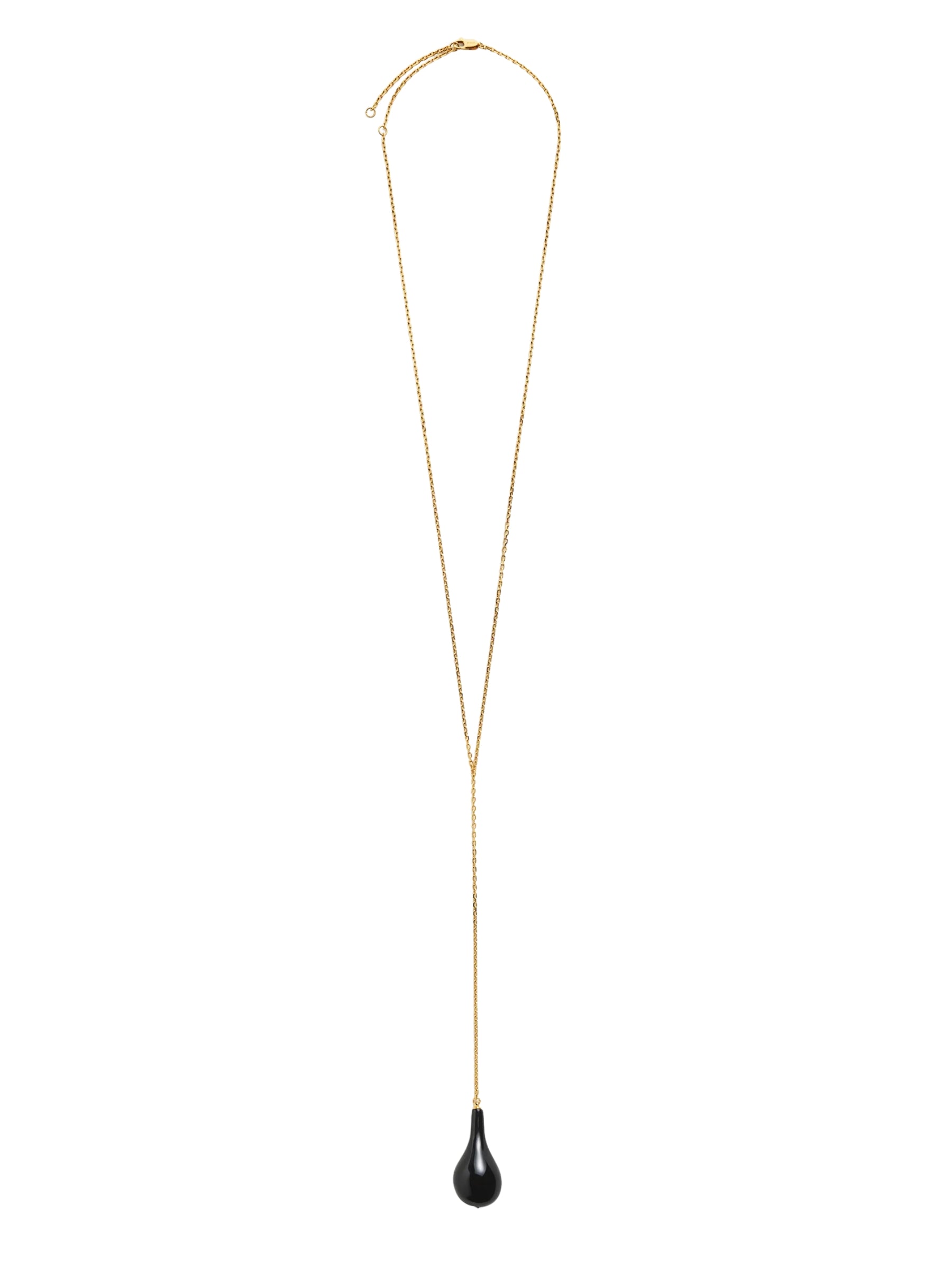 Toteme Large onyx drop necklace black/gold