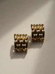 Constantina Vintage | Givenchy 1980's gold plated pierced chain link earrings