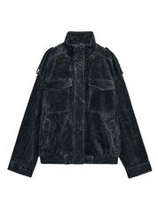 100% Suede Leather Jacket with Pockets