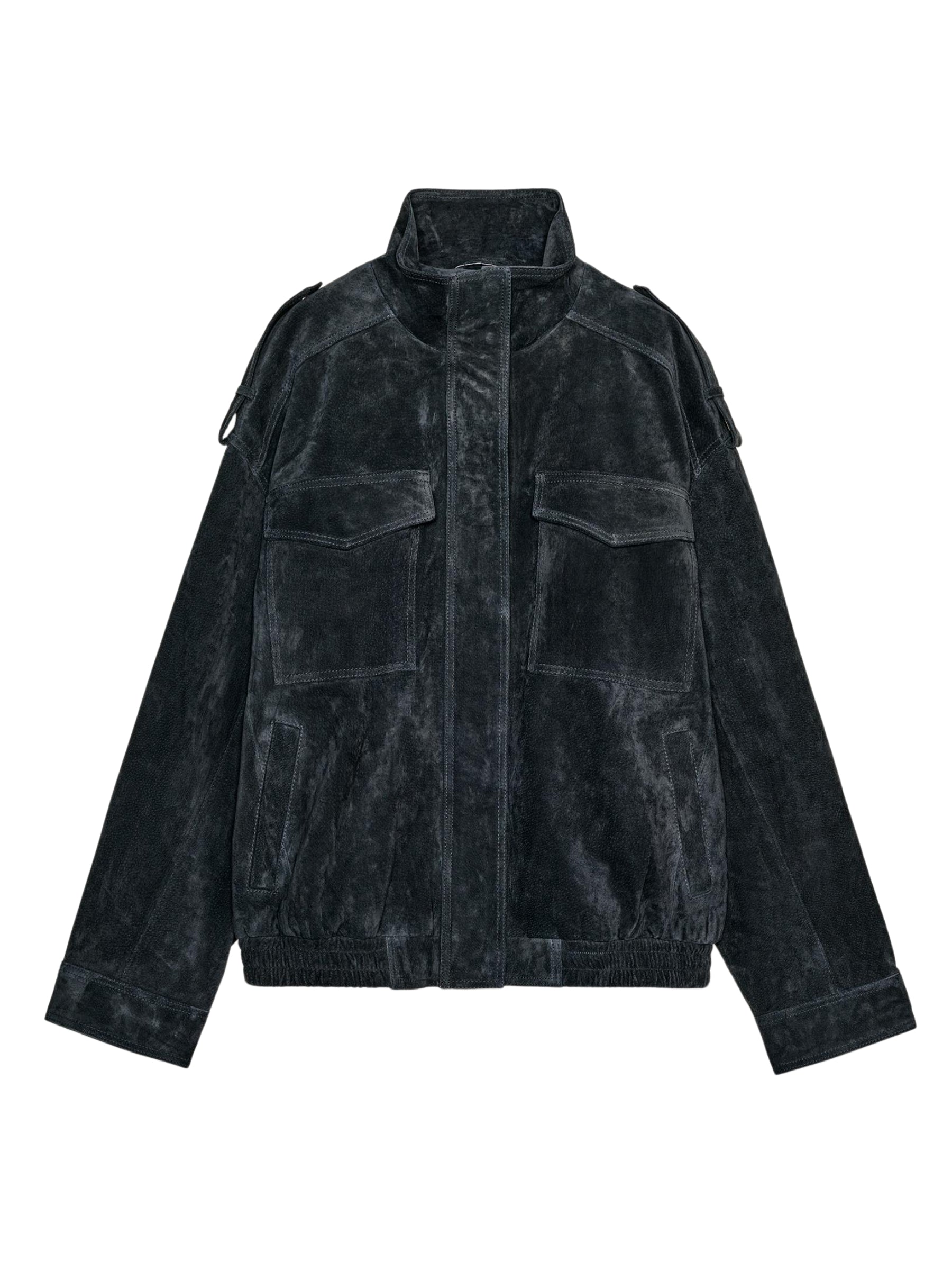 100% Suede Leather Jacket with Pockets