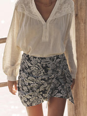 ZARA | Knotted Cutwork Skort