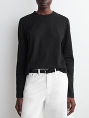 Clean Cut Regular Long Sleeve T-Shirt in Black | COS