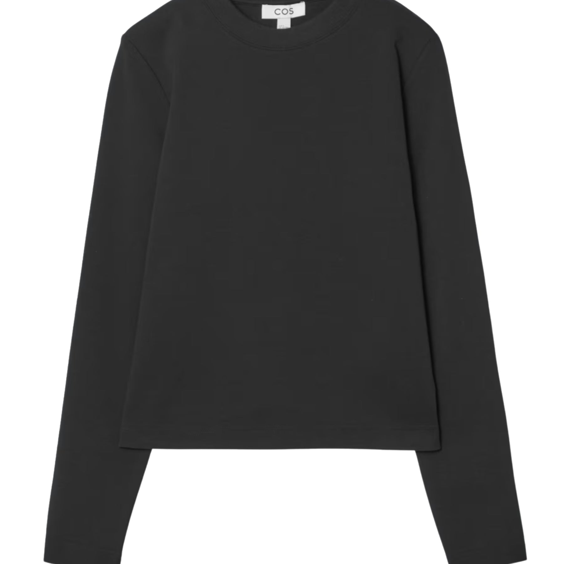 Clean Cut Regular Long Sleeve T-Shirt in Black | COS
