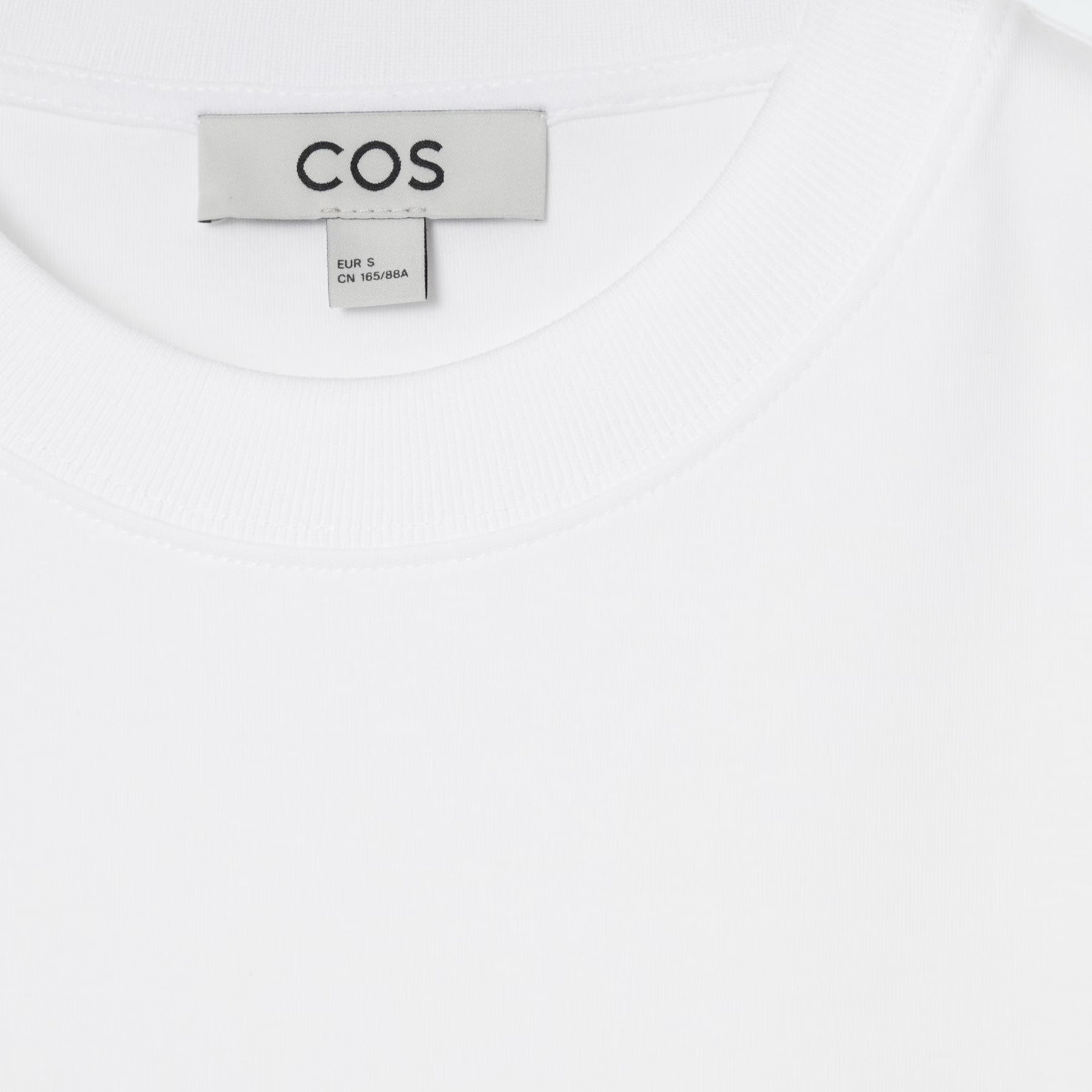 Clean Cut Regular Long Sleeve T-Shirt in White | COS