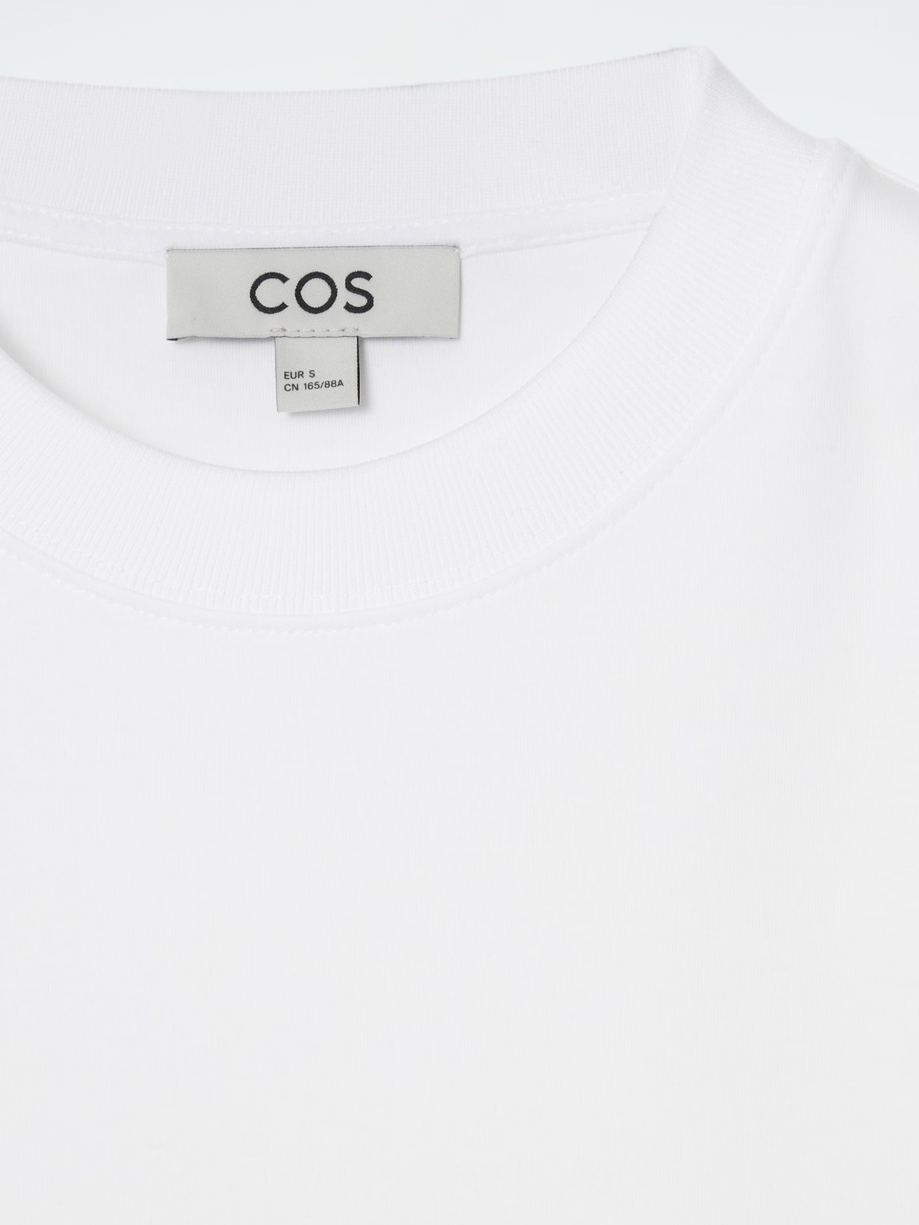 Clean Cut Regular Long Sleeve T-Shirt in White | COS