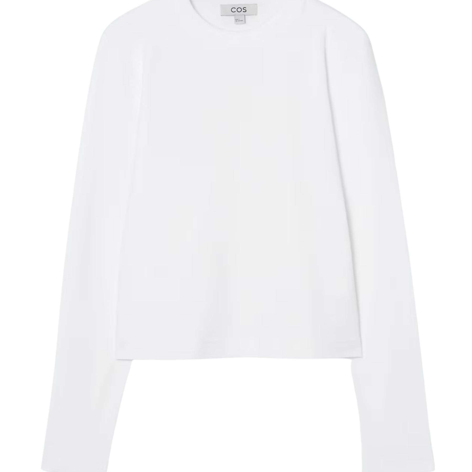 Clean Cut Regular Long Sleeve T-Shirt in White | COS