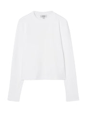 Clean Cut Regular Long Sleeve T-Shirt in White | COS