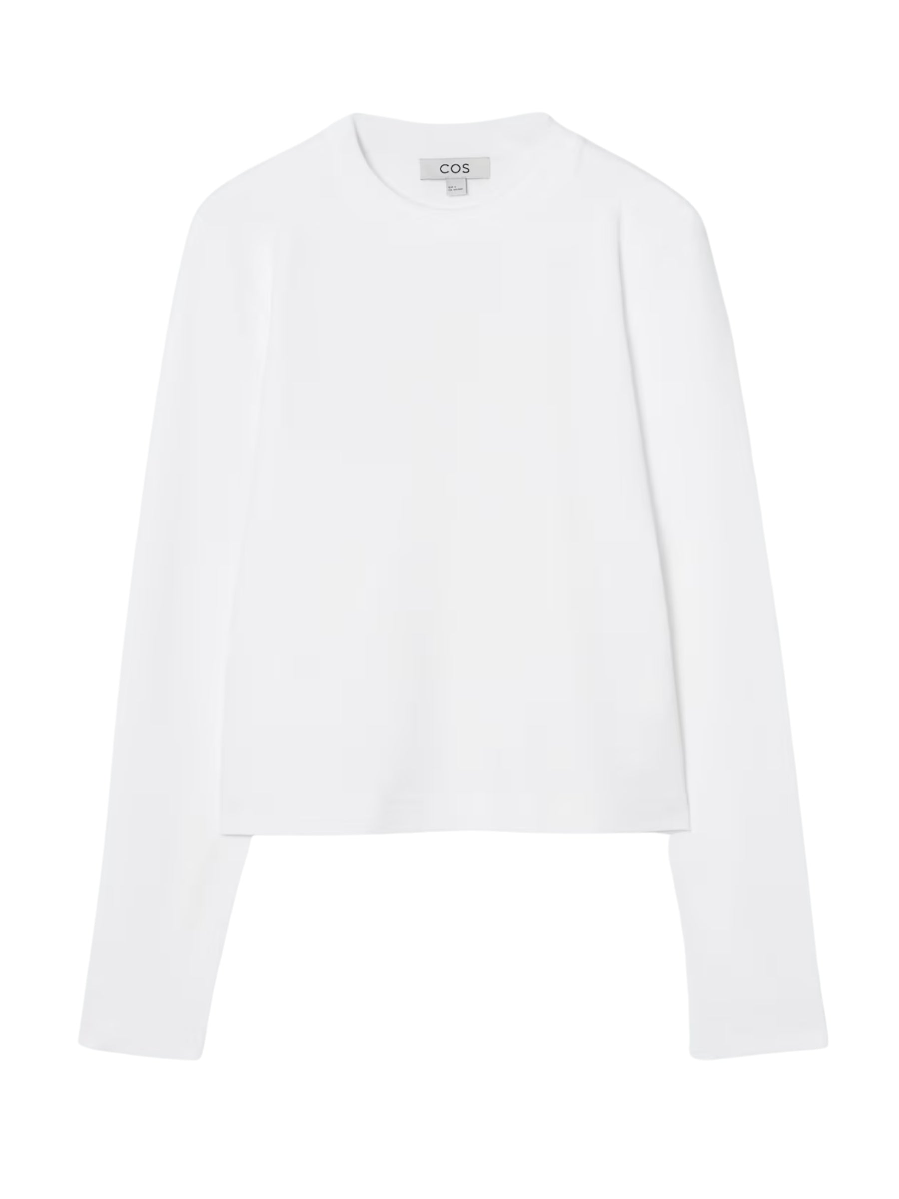 Clean Cut Regular Long Sleeve T-Shirt in White | COS