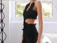 Christopher Esber | Carina Interlinked Top in Black | The UNDONE