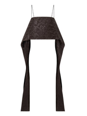 Camilla and Marc | Dark Brown Rennick Draped Back Cami Top