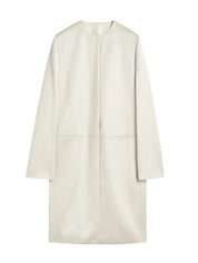 Toteme Satin Chintz coat in ivory