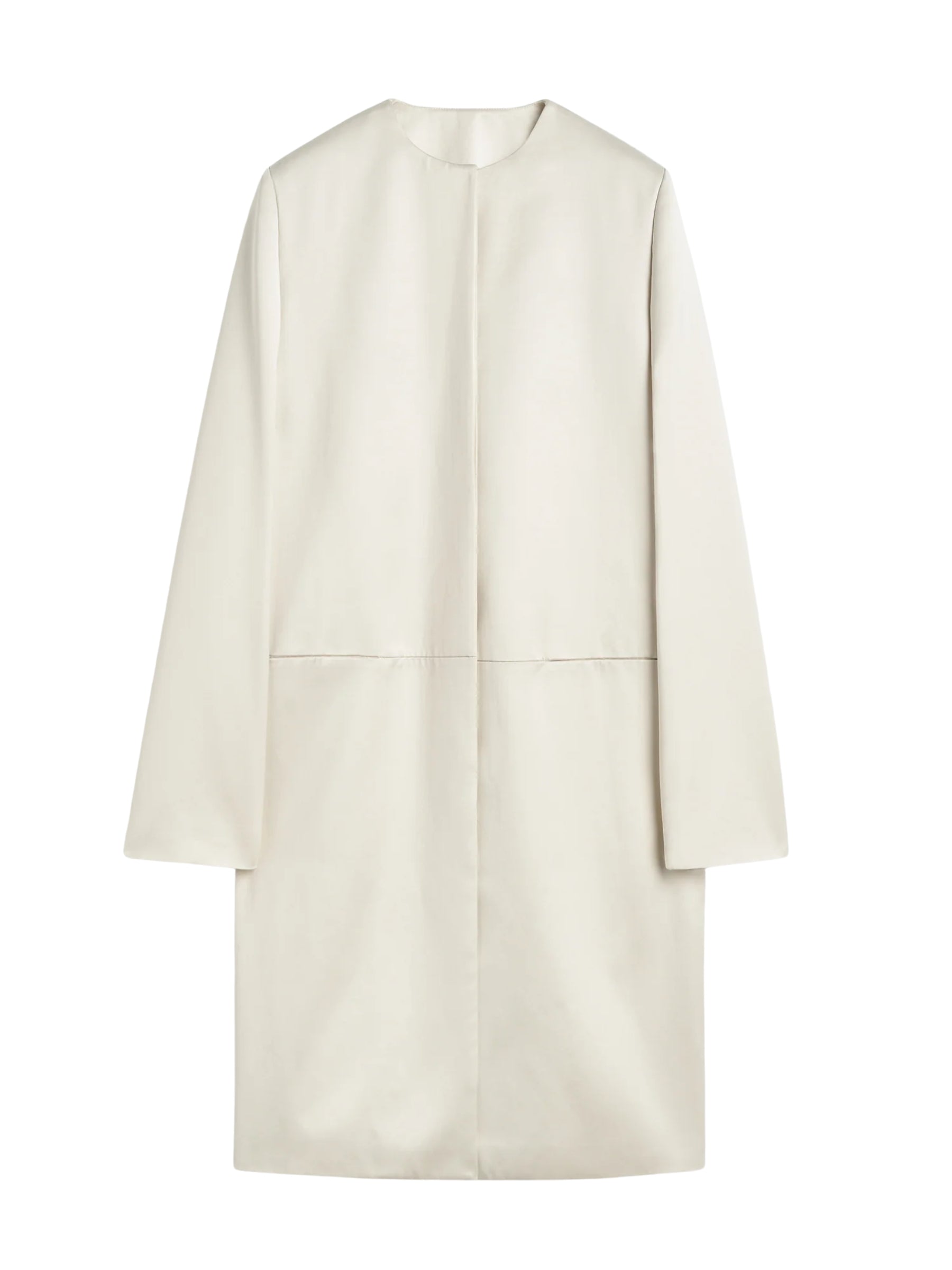 Toteme Satin Chintz coat in ivory