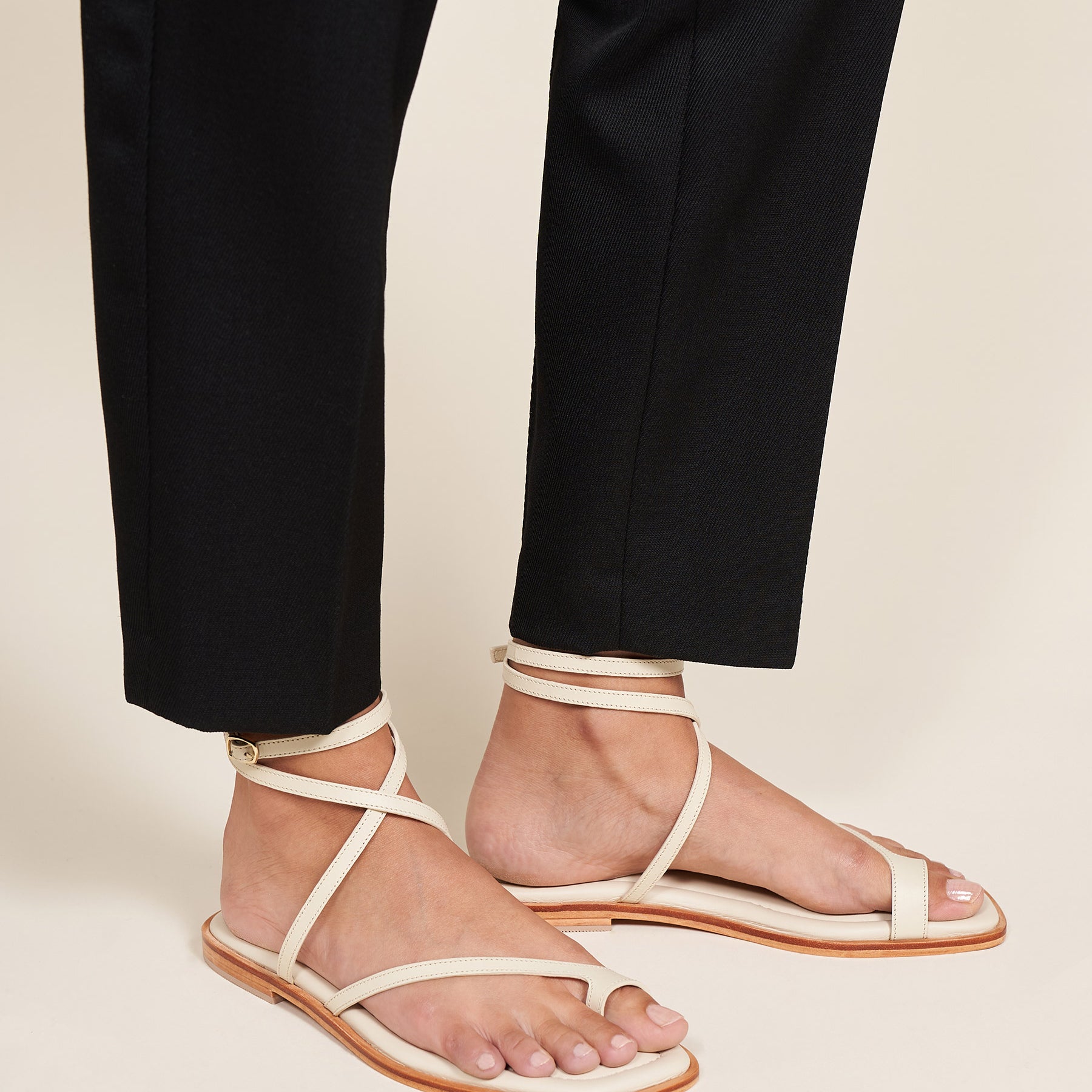 A.Emery | Piper Sandal in Egg Shell | The UNDONE