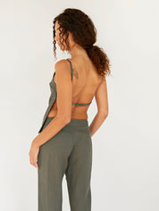 St. Agni | Square Neck Top in Castor Grey | The UNDONE