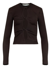 Christopher Esber | Chocolate Open Twist Long Sleeve Top | The UNDONE