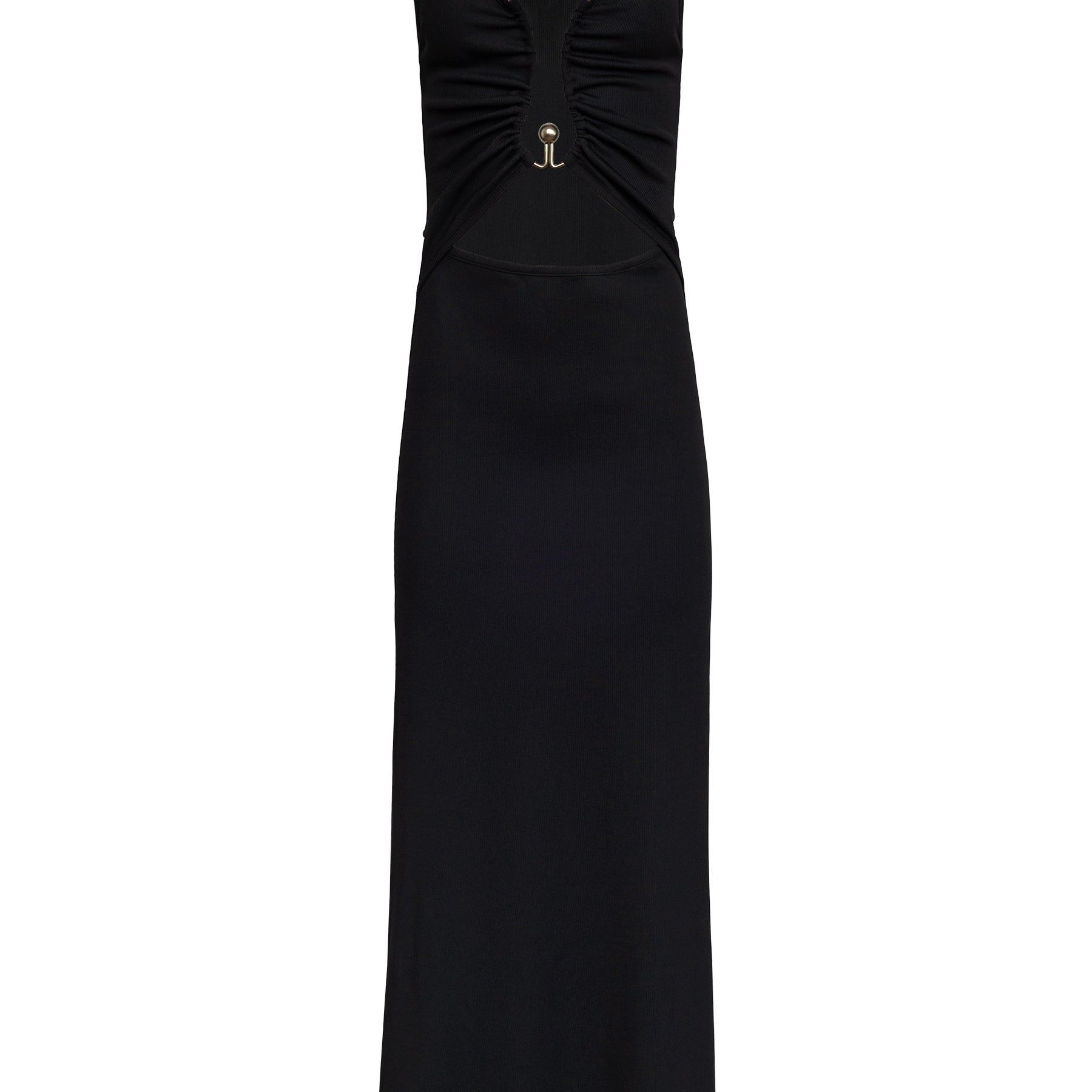 Christopher Esber | Black Plunge Neckline Polar Orbit Dress | The UNDONE