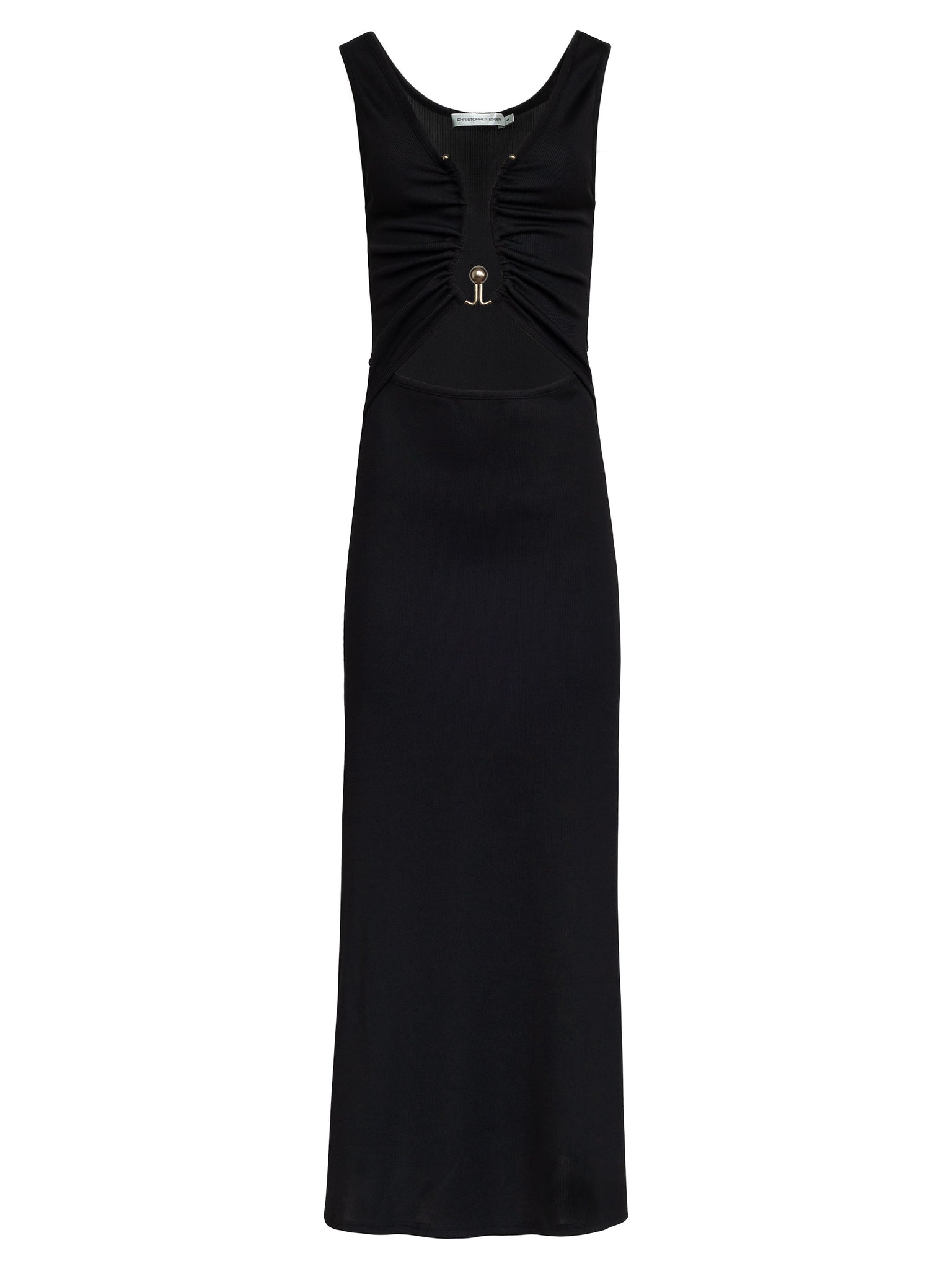 Christopher Esber | Black Plunge Neckline Polar Orbit Dress | The ...