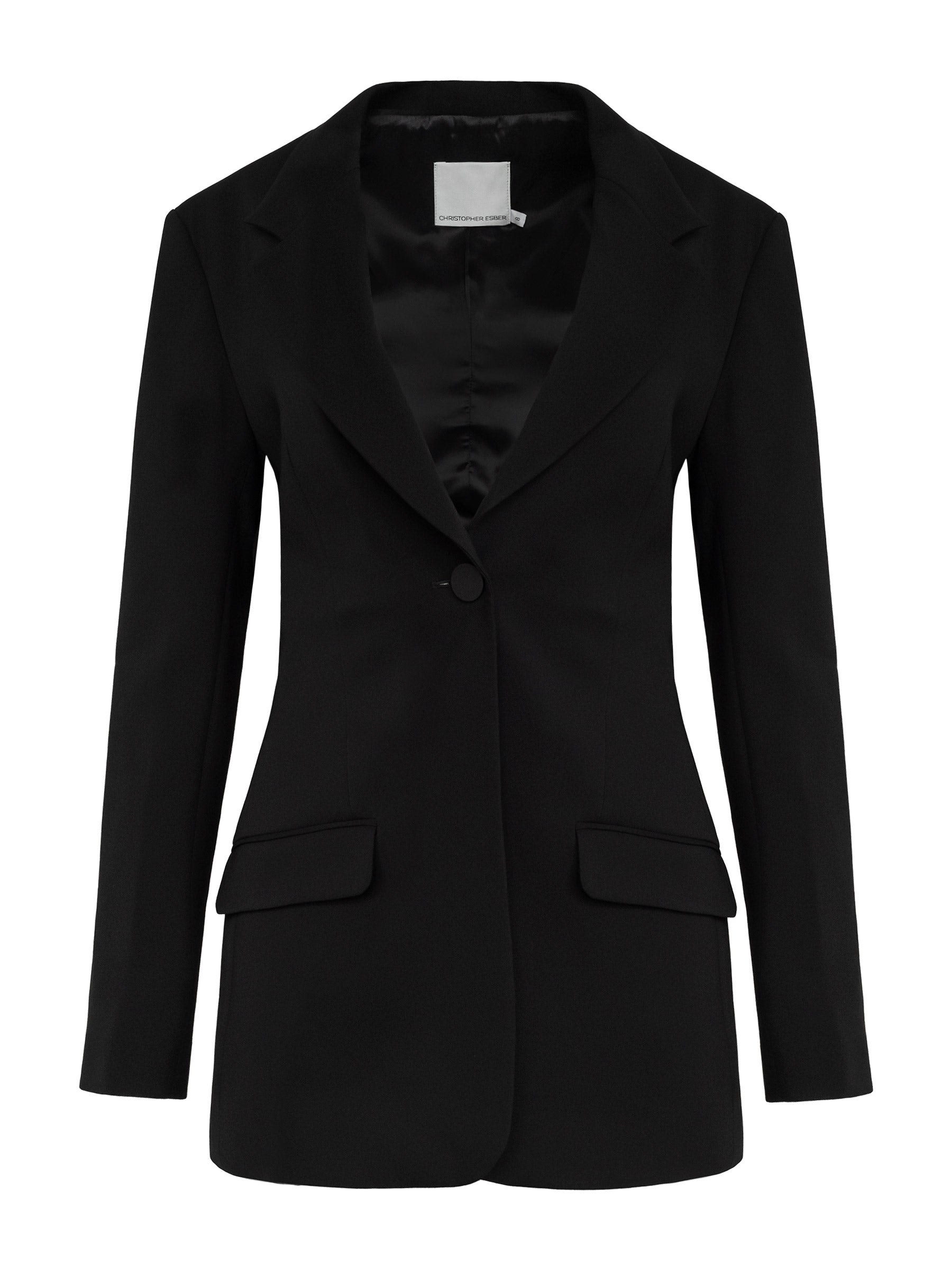 Christopher Esber | Black Redux Contoured Blazer | The UNDONE