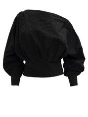 CHRISTOPHER ESBER | Reed Starr Multi Tuck Top in Black | The UNDONE