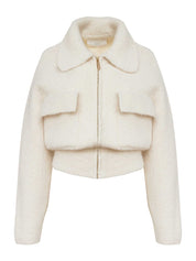 Clea | Hugo Boucle Bomber in Chalk | The UNDONE