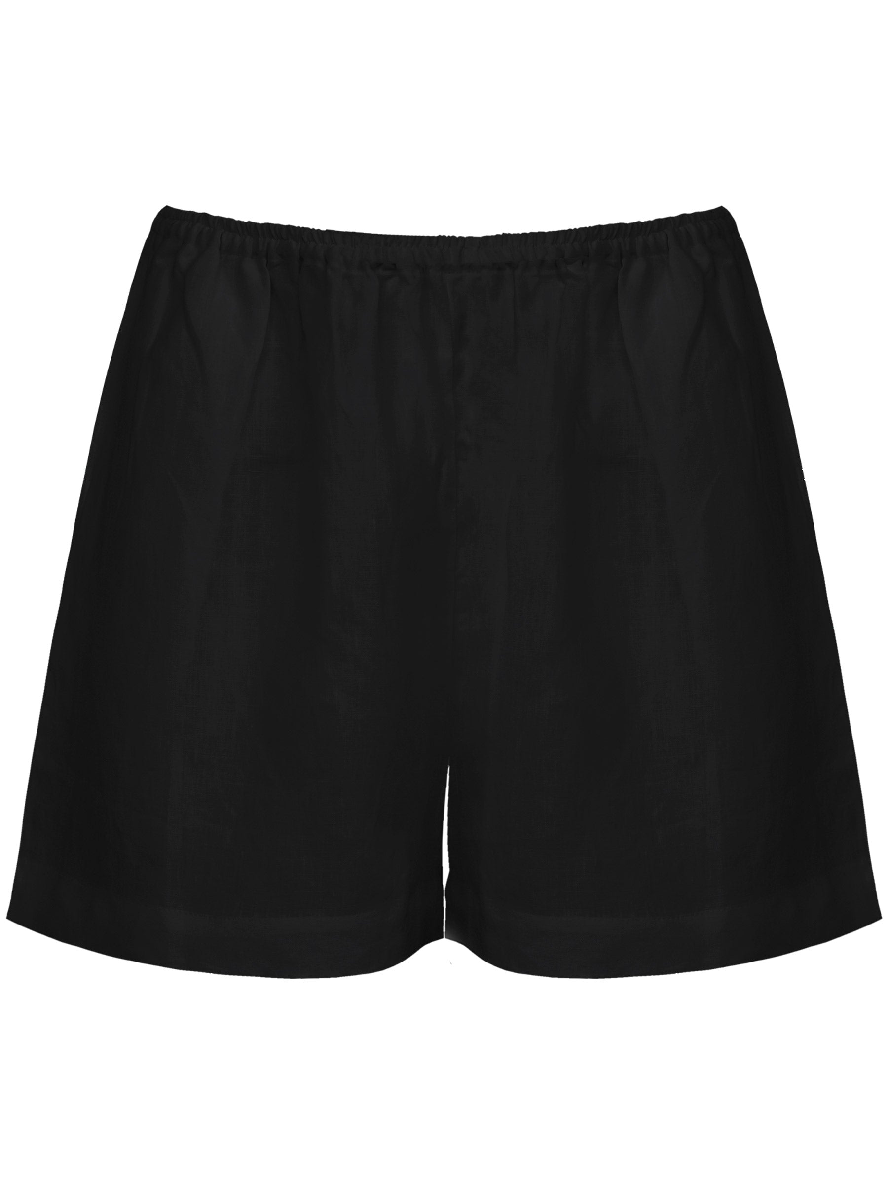 Deiji Studios | Short Sleeve Short Set in Deep Black | The UNDONE
