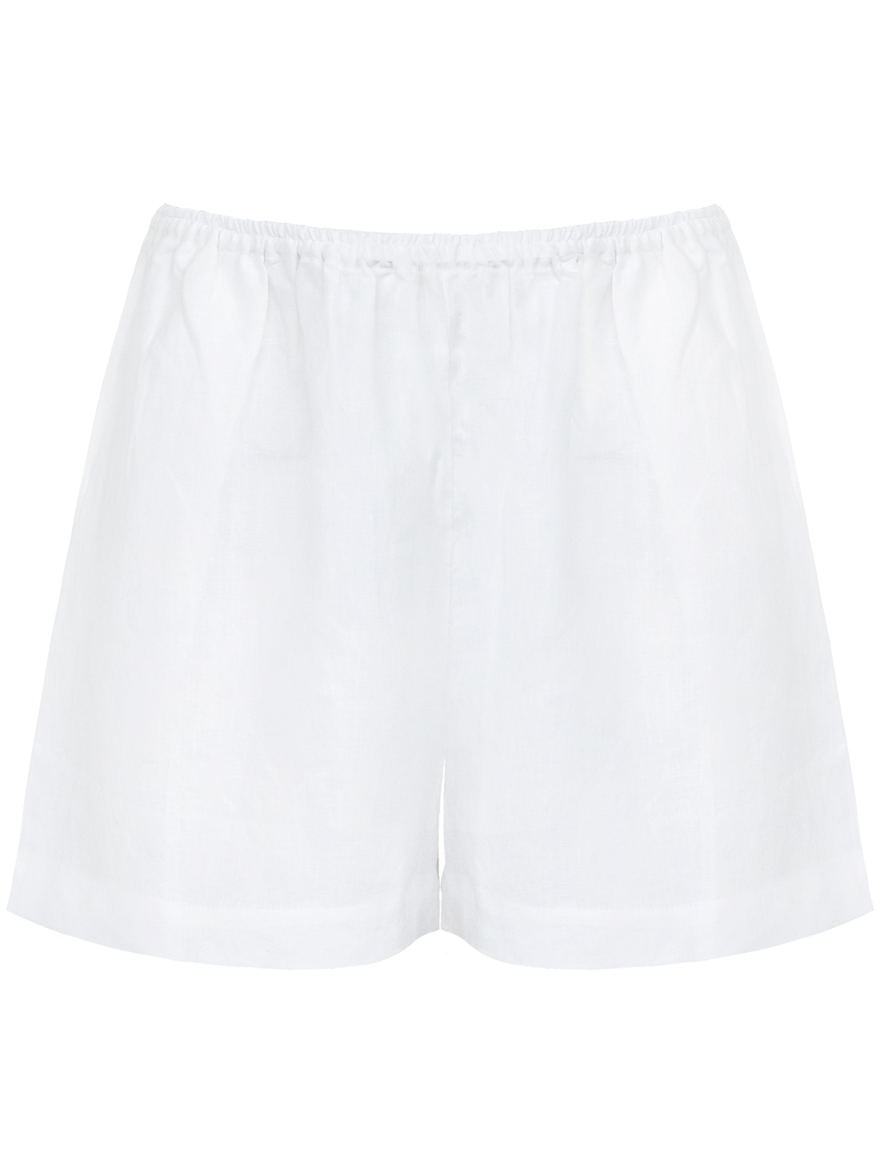 Deiji Studios | The 04 Linen Short Sleeve Short Set White | The UNDONE