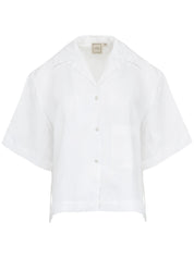Deiji Studios | The 04 Linen Short Sleeve Short Set White | The UNDONE