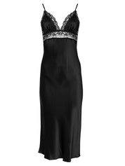 Maison Essentiele | Girl Next Door Midi Slip in Black | The UNDONE