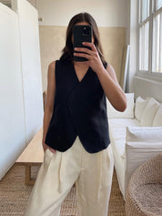 Marle black Percy waistcoat vest | The UNDONE