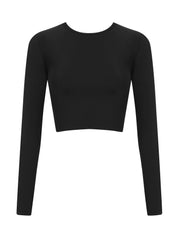 Matteau | Long Sleeve Sun Tee in Black | The UNDONE