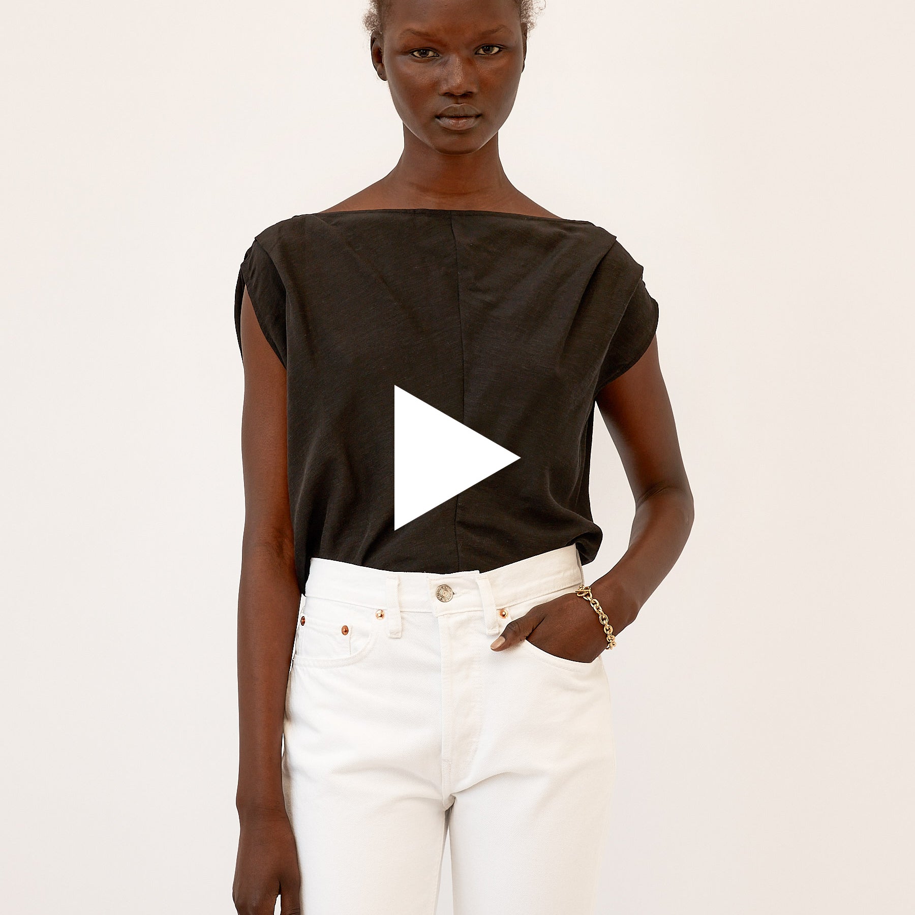 St. Agni | Yeva Top in Black | The UNDONE