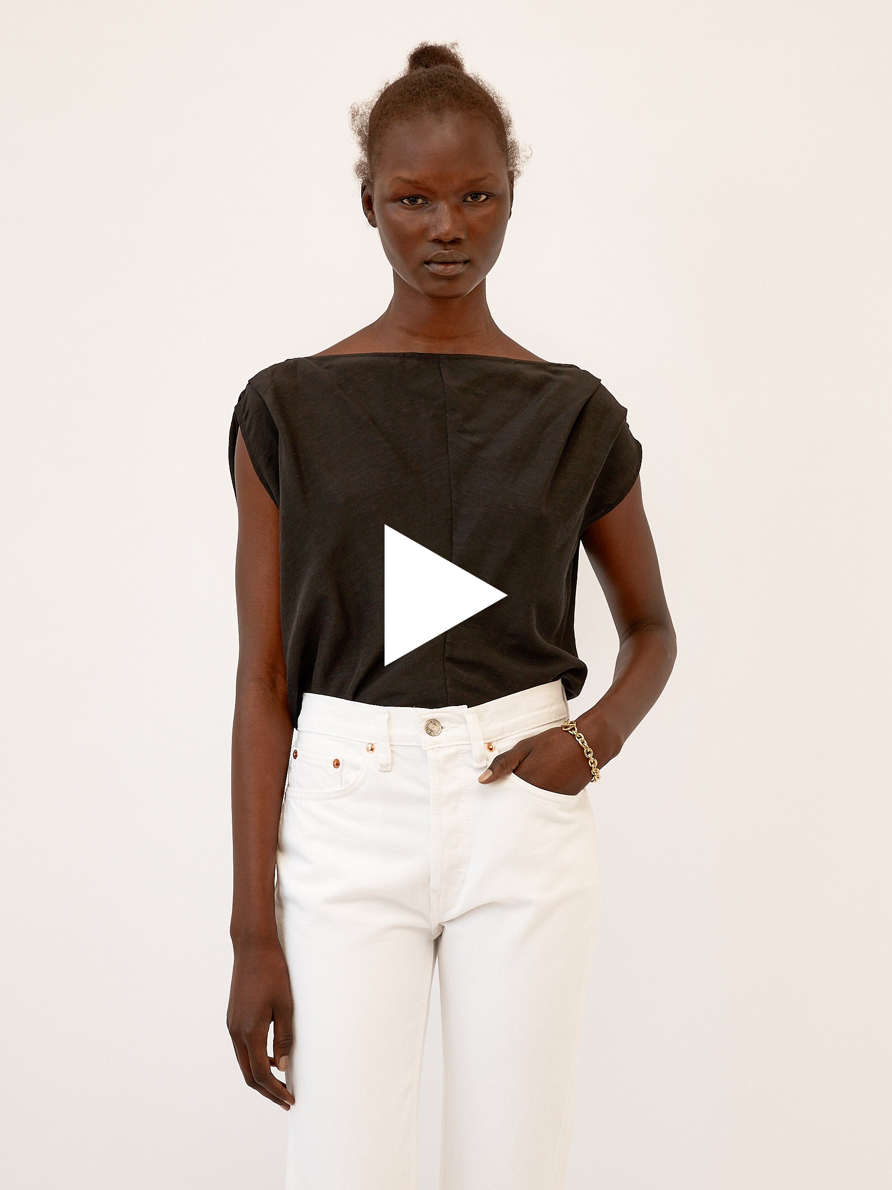 St. Agni | Yeva Top in Black | The UNDONE